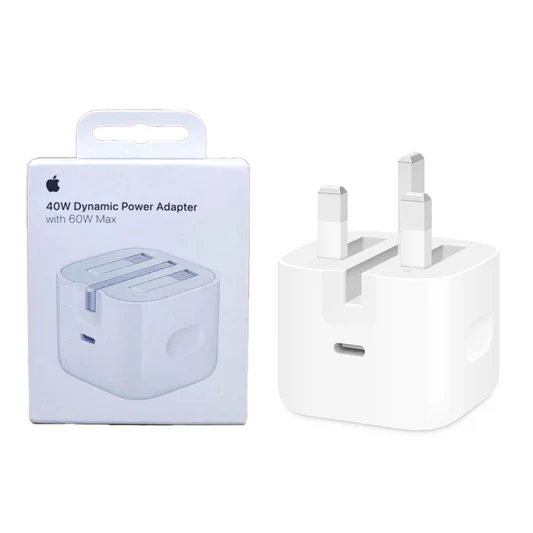 Apple 40W Dynamic Power Adapter with 60W Max UK Plug Charger