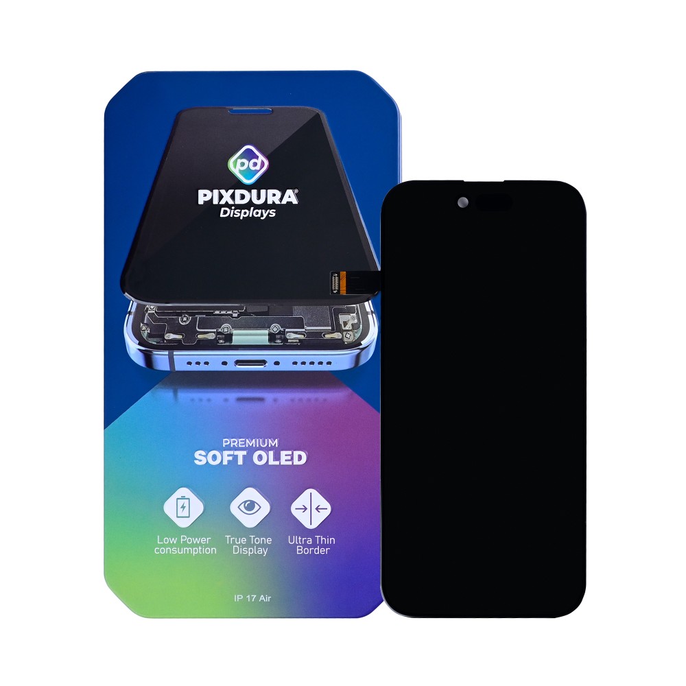 PIXDURA For Apple iPhone 17 Air Display And Digitizer Soft-OLED Premium (IC Removable) (120Hz)