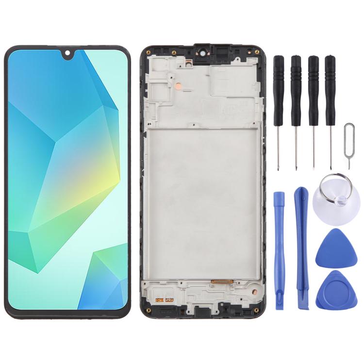 Samsung Galaxy A16 4G A165F Display And Digitizer With Frame Black Service Pack